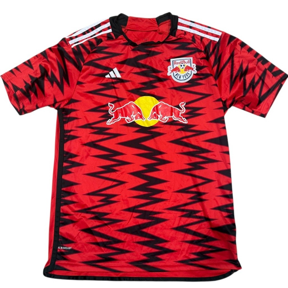 Adidas New York Red Bulls 2026/27 Home Jersey Black Red Climacool Soccer Large